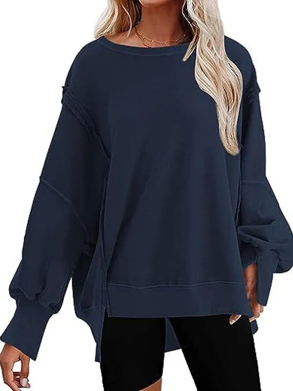Boho-Chic Crew Neck Sweater Lightweight Heavyweight Midweight