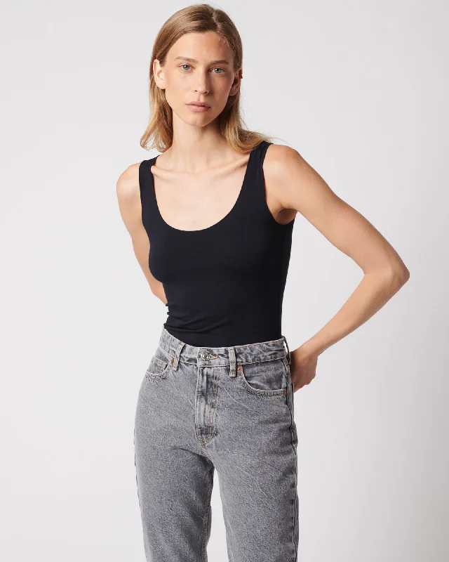 Luxury Soft Touch Scoop-Neck Tank lounge tank top