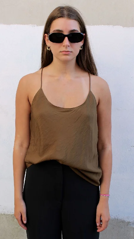 MOSS THIN STRAP TANK fashionable tank top
