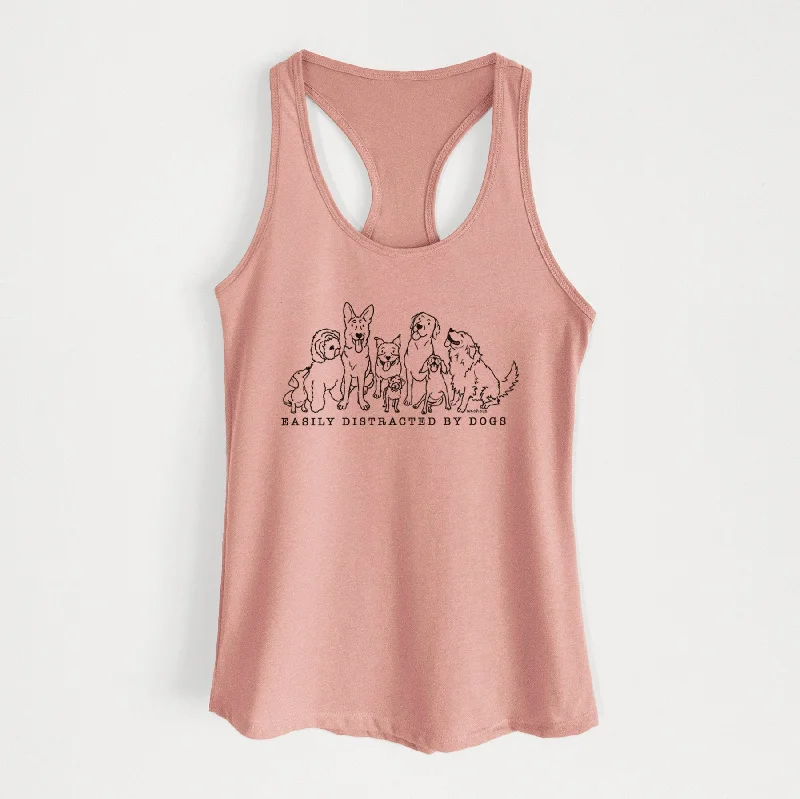 Distracted by Dogs - Women's Racerback Tanktop cropped tank top