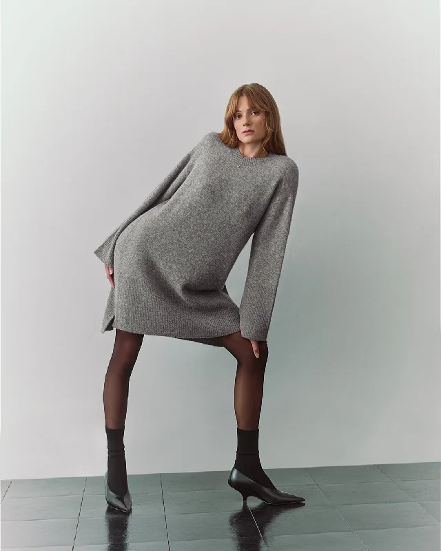 Alpaca Wool Sweater Dress Open Front Closed Front Wrap Front