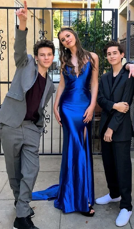Gorgeous Royal Blue Long Formal prom dress cg5337
