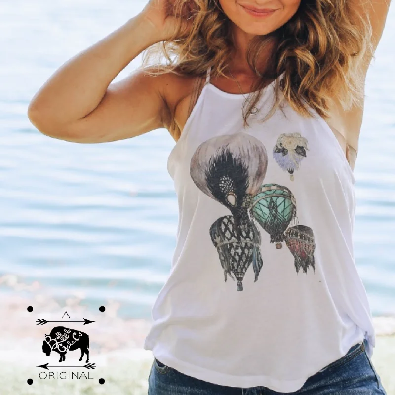 Great Gatsby Hot Air Balloons High Neck Tank essential tank top