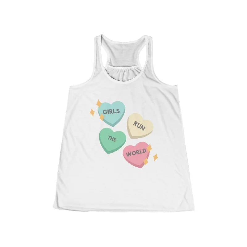 Girls Run the World - Women's Flowy Racerback Tank flexible tank top