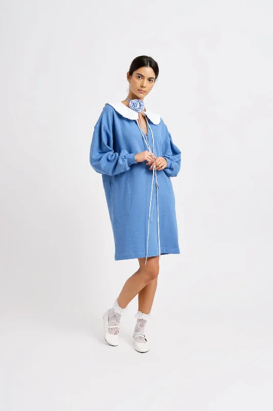 Darcy Sweater Dress Periwinkle Blue Slim Fit Regular Fit Oversized