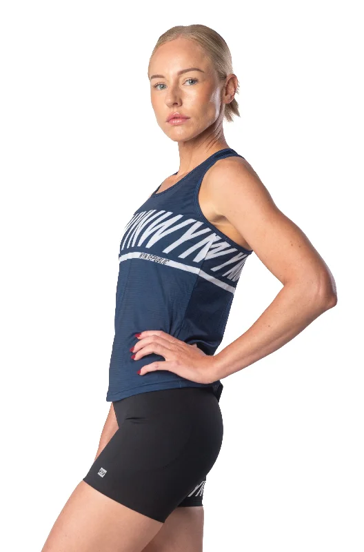 Women's Fly Tank - Navy ribbed tank top