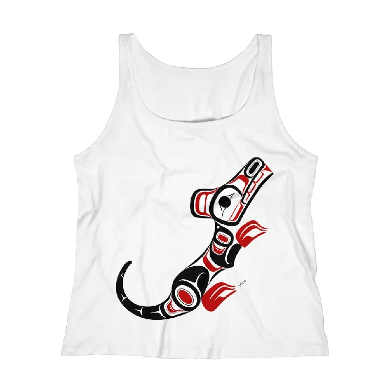 Wolf Relaxed Jersey Tank Top coral tank top