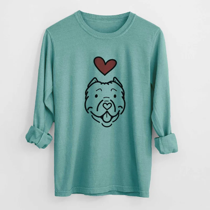 Love Always American Bully - Tank - Heavyweight 100% Cotton Long Sleeve lavender tank top