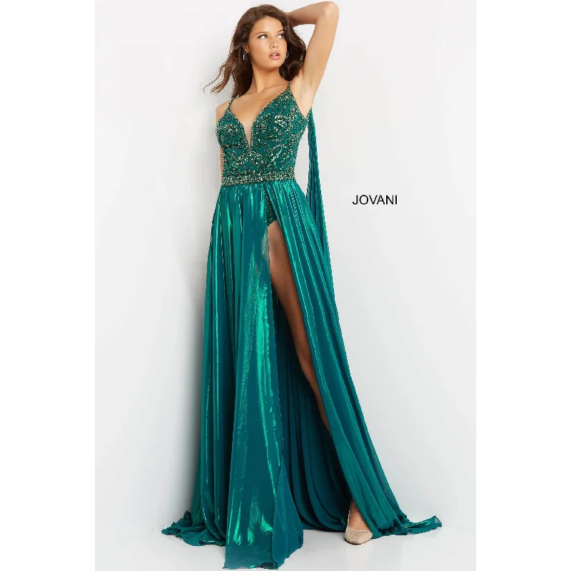 Jovani Hunter Open Skirt Embellished Prom Dress 07249
