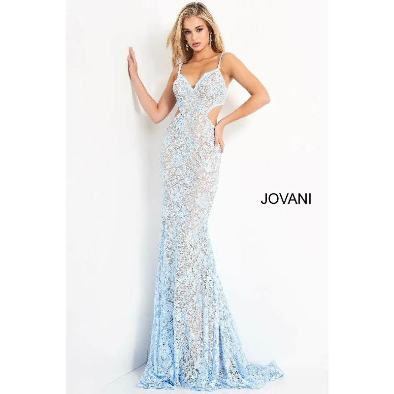 Jovani Prom Dress 00780 Embellished Lace Cut Outs