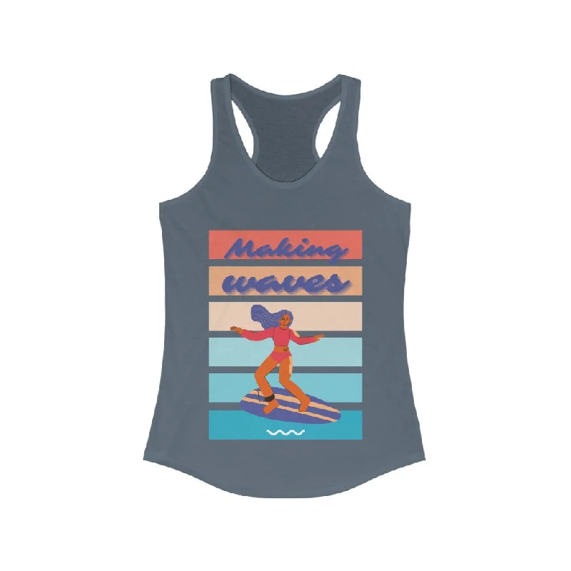 Making Waves - Women's racerback tank flirty tank top