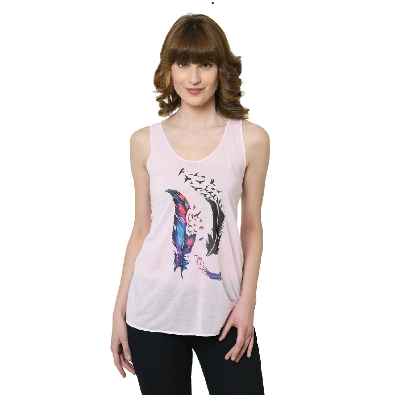 Vimal Jonney Pink Tank Top For Women's slim fit tank
