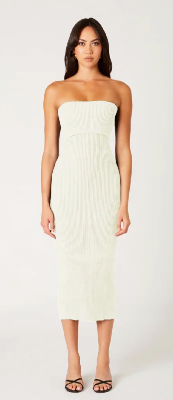 Emory Strapless Sweater Dress by NIA Fitted Slim Tailored
