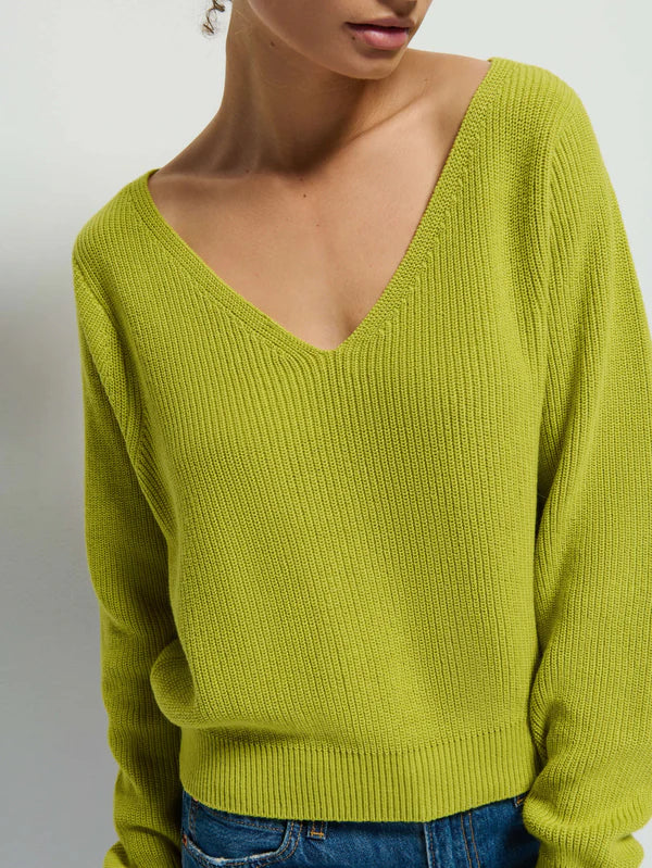 Nation LTD. LOURDE SWEATER Citronelle Sequined Glittery Shiny