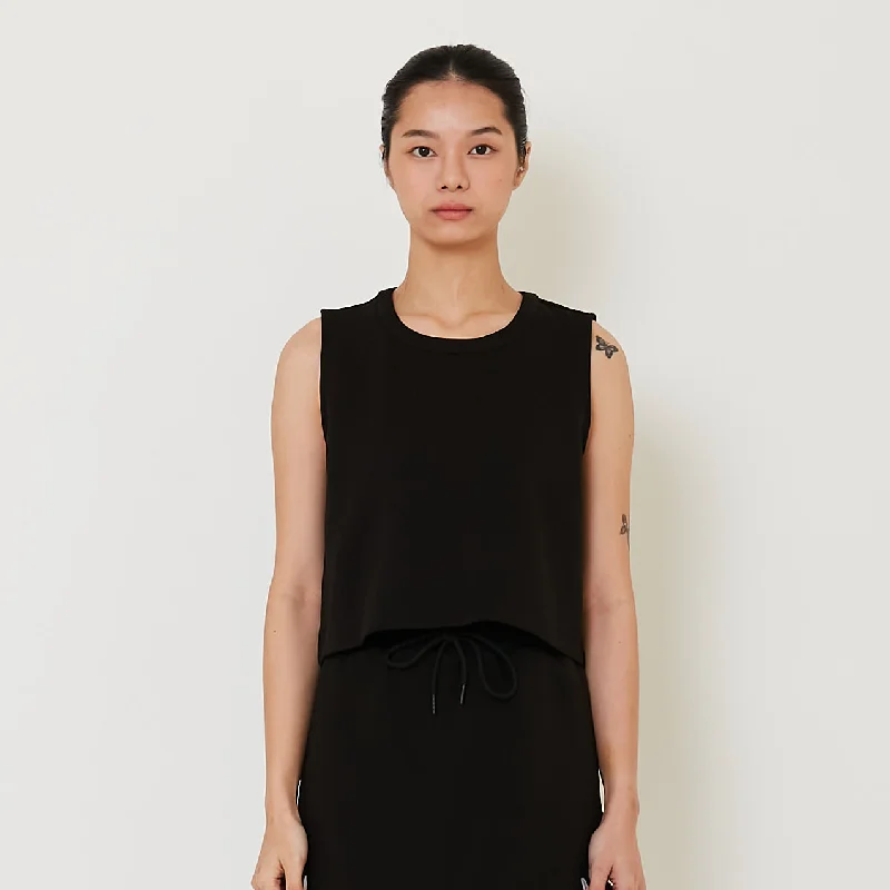Women Neoprene Tank Top - Black - SW2410158C layering tank top