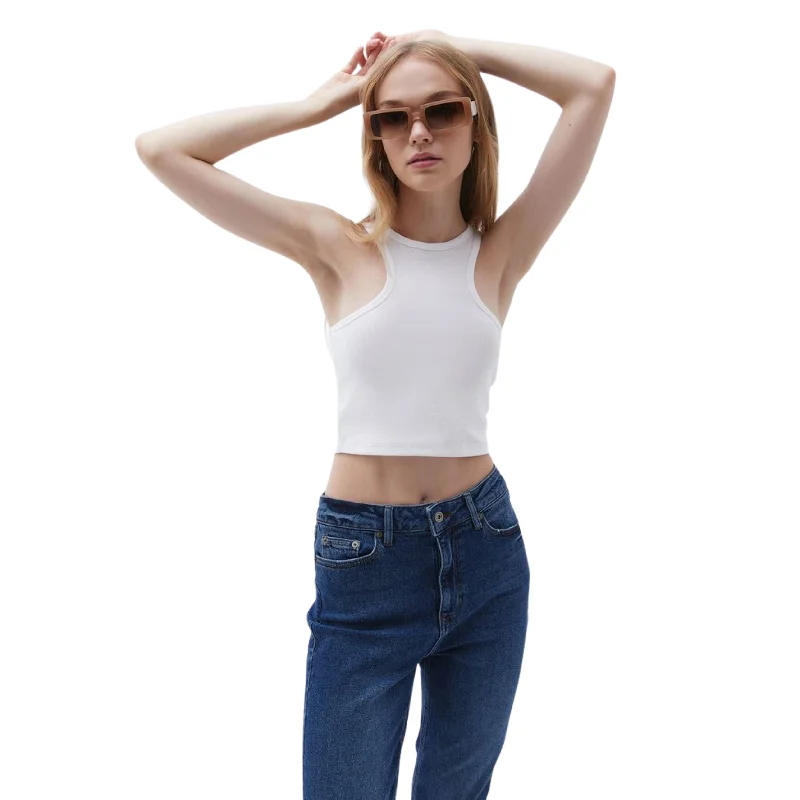 OXXO -  Halter Neck Crop Tank Top v-neck tank top