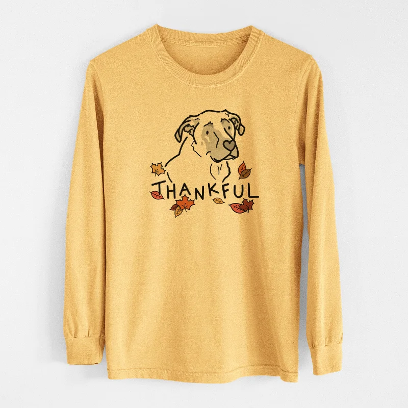 Thankful Mastiff German Shepherd Mix - Tank - Men's Heavyweight 100% Cotton Long Sleeve comfortable tank top