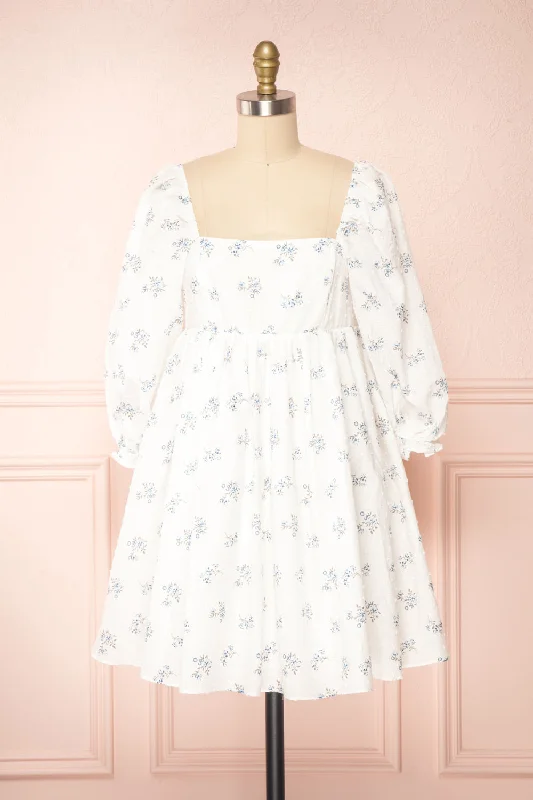 Buccino | Short Floral 3/4 Sleeve Dress