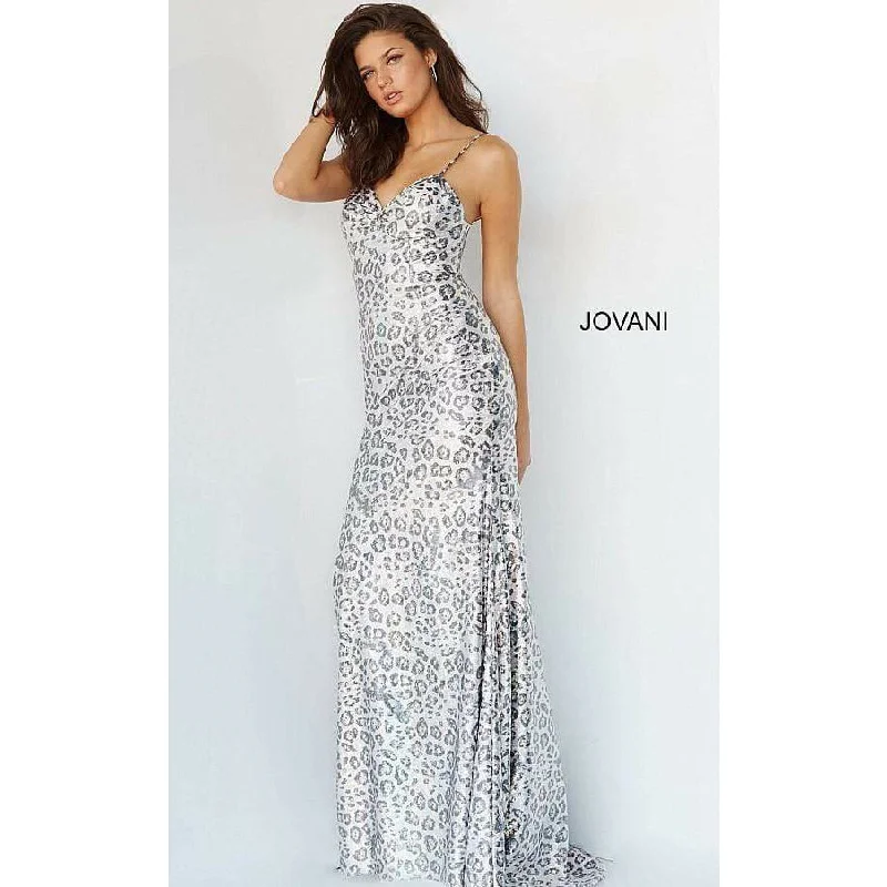 Jovani Print Sweetheart Neckline Prom Dress 28285