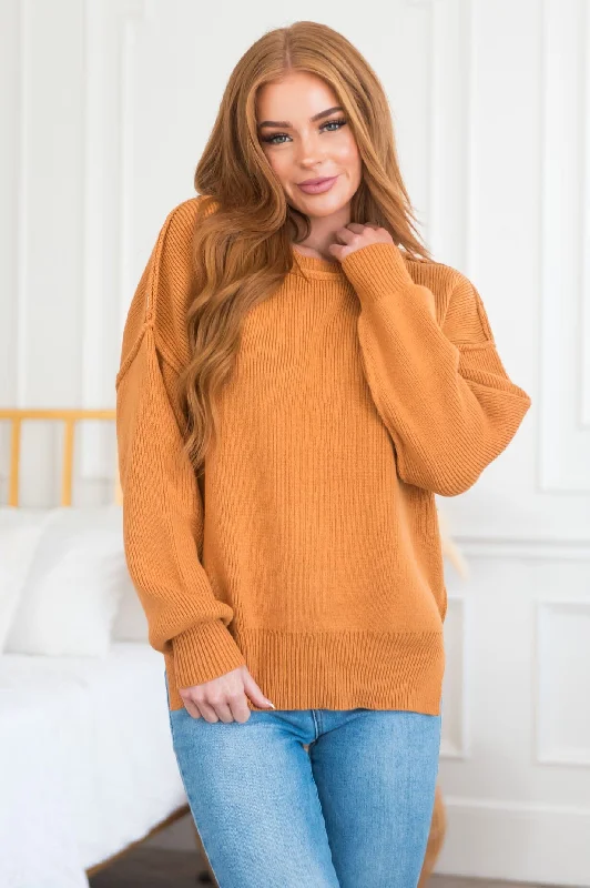 Happened By Chance Modest Sweater Spandex Rayon Corduroy