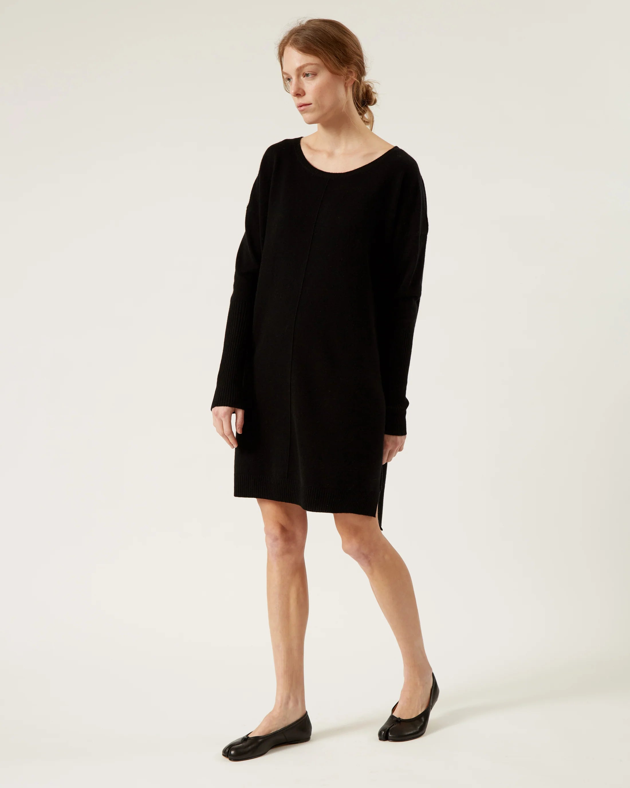 Aura Sweater Dress Hooded Sweater Collared Sweater Shawl Collar