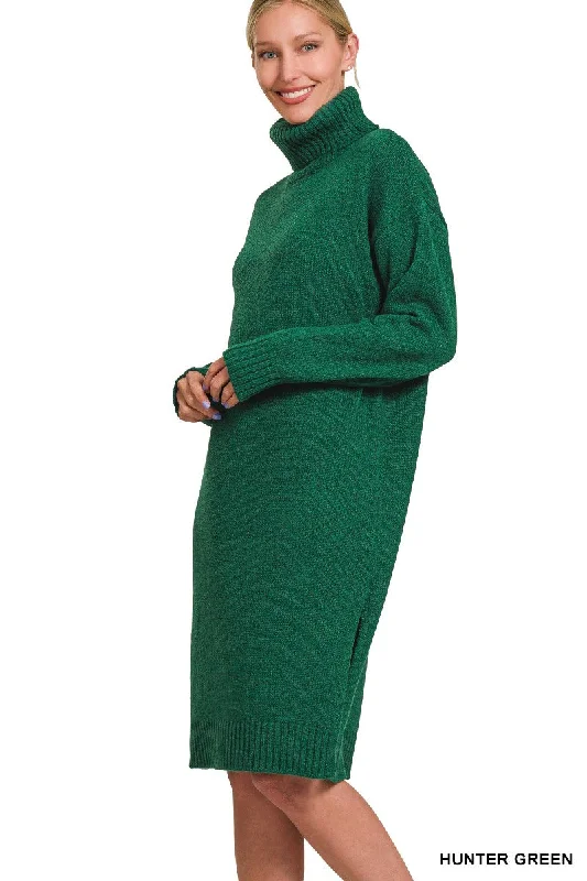 Midi Sweater Dress (More Colors) Iron Safe Non-Iron Wrinkle Free