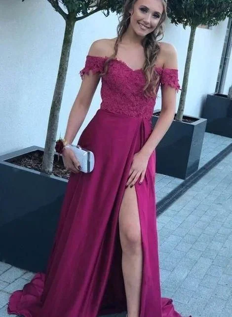 Prom Dress Classy, A Line Off The Shoulder Prom dress cg5680