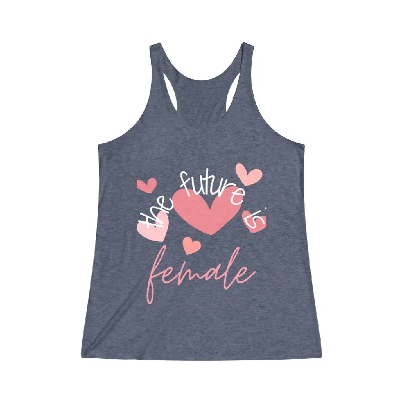 The Future is Female - Hearts Women's tanktop off shoulder tank
