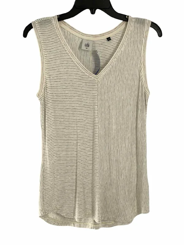 Cabi Size XS White Gray Stripe Tank Top summer tank top