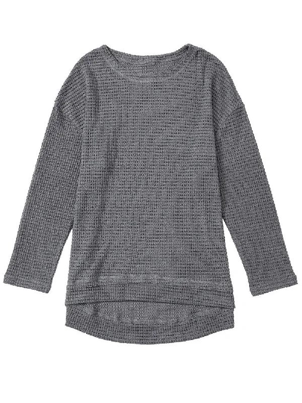 Comfortable Waffle Knit Sweater Knit Fabric Woven Fabric Fleece Fabric