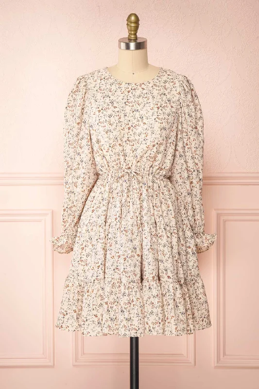 Bricelet | Floral Puffy Sleeve Dress