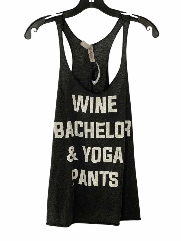 Next Level Size M Gray Quote Tank Top casual tank top