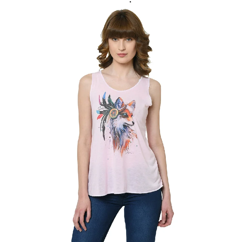 Vimal Jonney Pink Tank Top For Women's lemon yellow tank