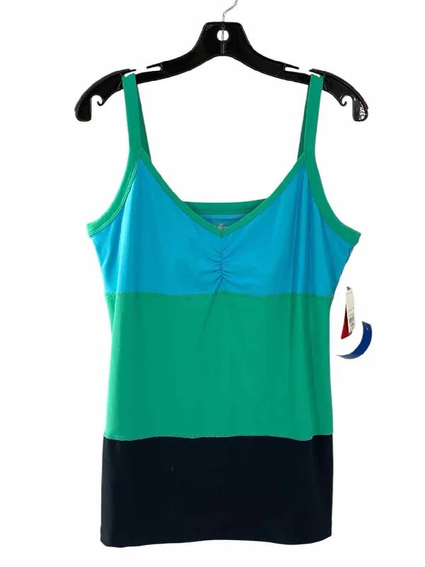 Xersion Size XL Blue/Green Black Athletic Tank Top breathable tank top