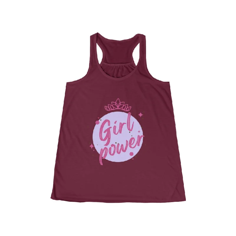 Girl Power - Women's Flowy Racerback Tank fashionable tank top