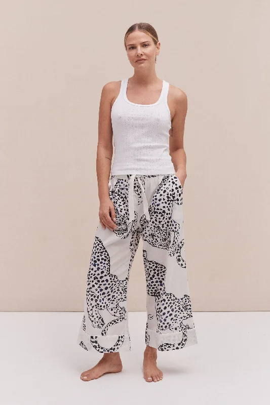 Tank Top & Wide Leg Trouser Set White/The Jag Print Cream flowy tank top