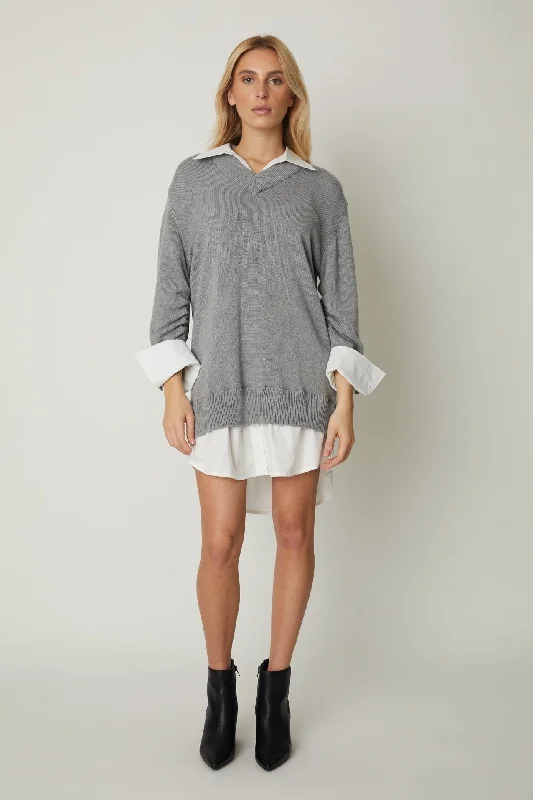 NICHOLAS SWEATER DRESS Cable Knit Ribbed Knit Lace Knit