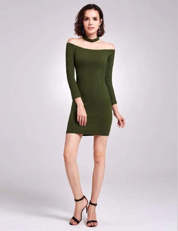 Alisa Pan Off Shoulder Knit Party Dress Tunics Custom made