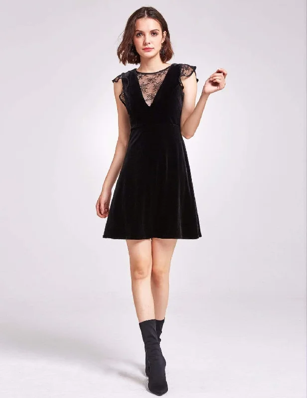 Alisa Pan Velvet Cap Sleeve Party Dress Tunics Designer luxury