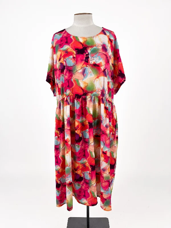 Little Party Dress | Multicoloured Casual Dress | Size 22 Tunics Fleece cozy