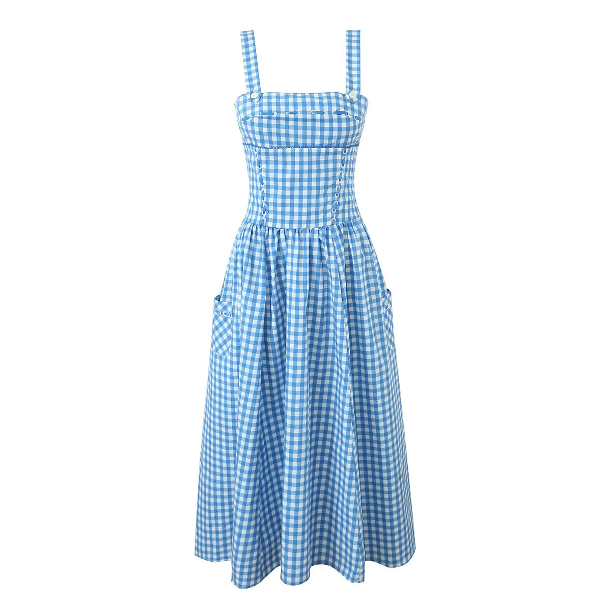 LIZAKOSHT  -  Luxury dresses women 2024 Long dresses for women evening party dresses bodycon midi dress elegant blue plaid dress tank sundress Tunics Formal black
