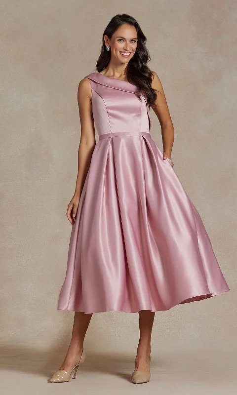 One-Shoulder Simple Tea-Length Party Dress JE931 Tunics New arrival