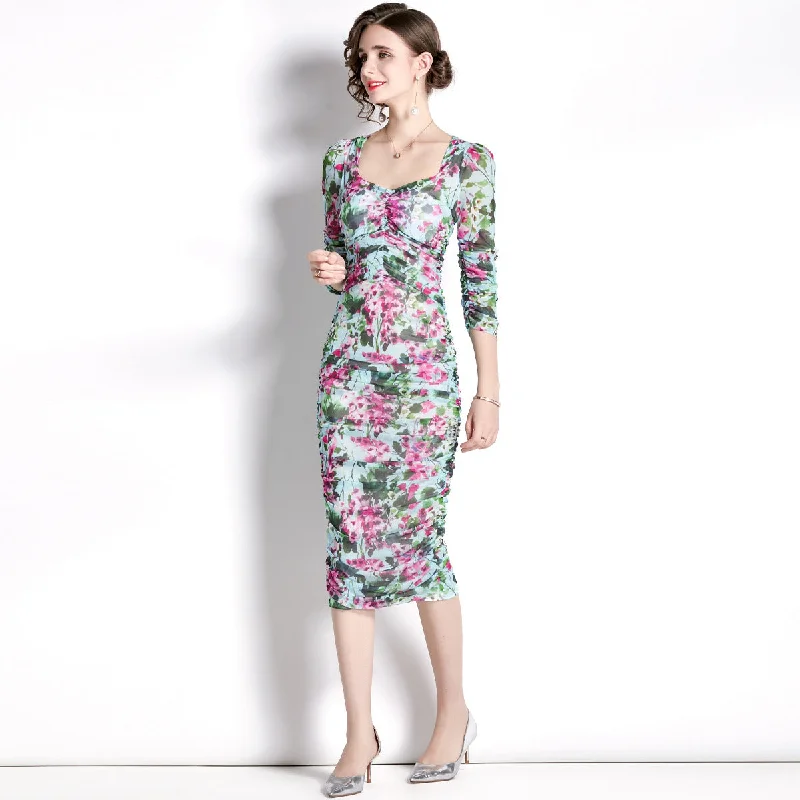 Sexy Elegant Summer Bodycon Midi Party Dresses Tunics Versatile functional