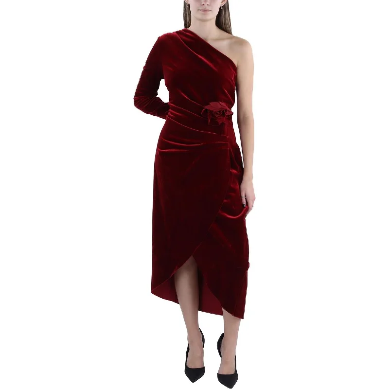 Chiara Boni Womens Velvet Midi Cocktail And Party Dress Tunics Ceremony elegant