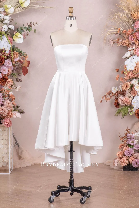 Straight Across Neck High-low Casual Wedding After Party Dress Tunics Floral girly