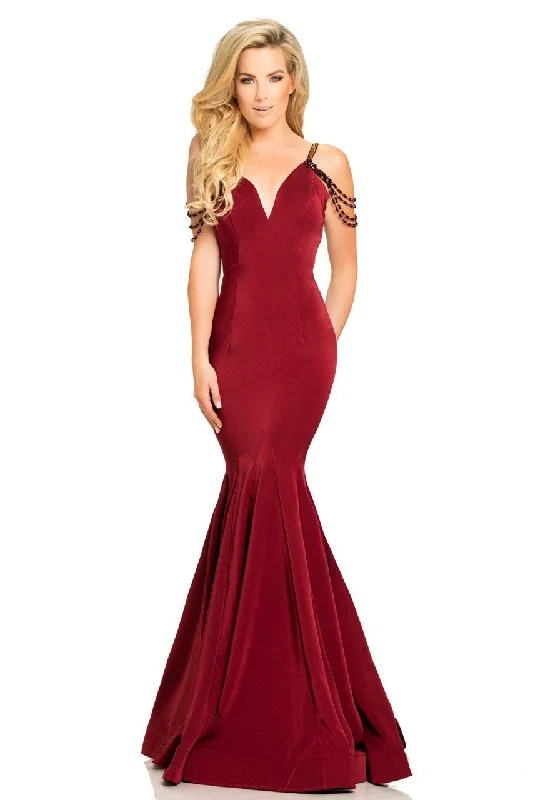 Johnathan Kayne - 8078SC Crystal Beaded Mermaid Evening Gown Tunics Chic fashionable