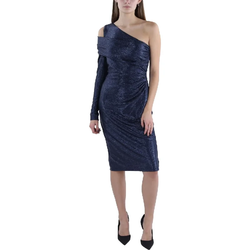 Lauren Ralph Lauren Womens Knit Metallic Cocktail And Party Dress Tunics Formal black