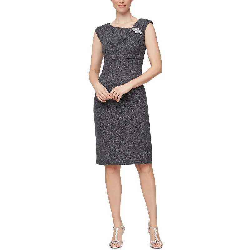 SLNY Womens   Embellished Midi Cocktail And Party Dress Tunics Party sparkling