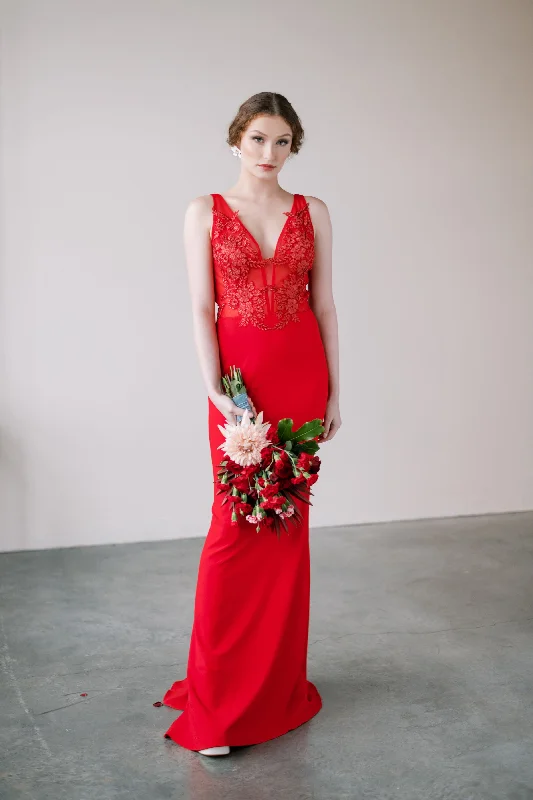 Stephanie Mai "Madison" Evening Gown High-Low Hemline Casual