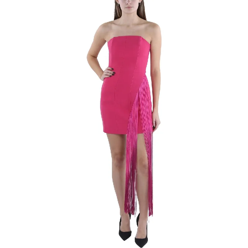 Torn By Ronny Kobo Womens Capri Strapless Fringe Cocktail And Party Dress Tunics Seasonal trendy